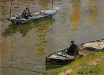 Two Anglers Claude Monet Oil Paintings